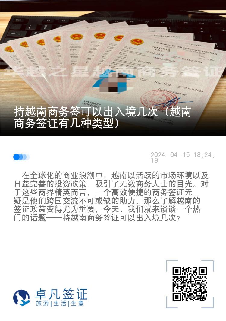 持越南商务签可以出入境几次（越南商务签证有几种类型）