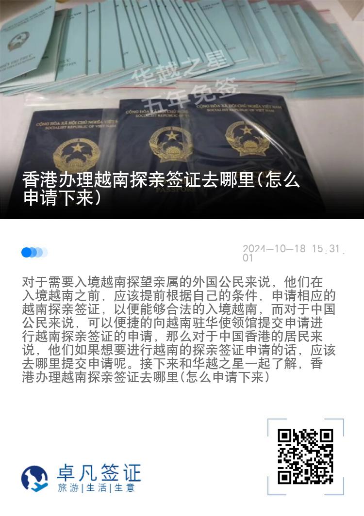 香港办理越南探亲签证去哪里(怎么申请下来)