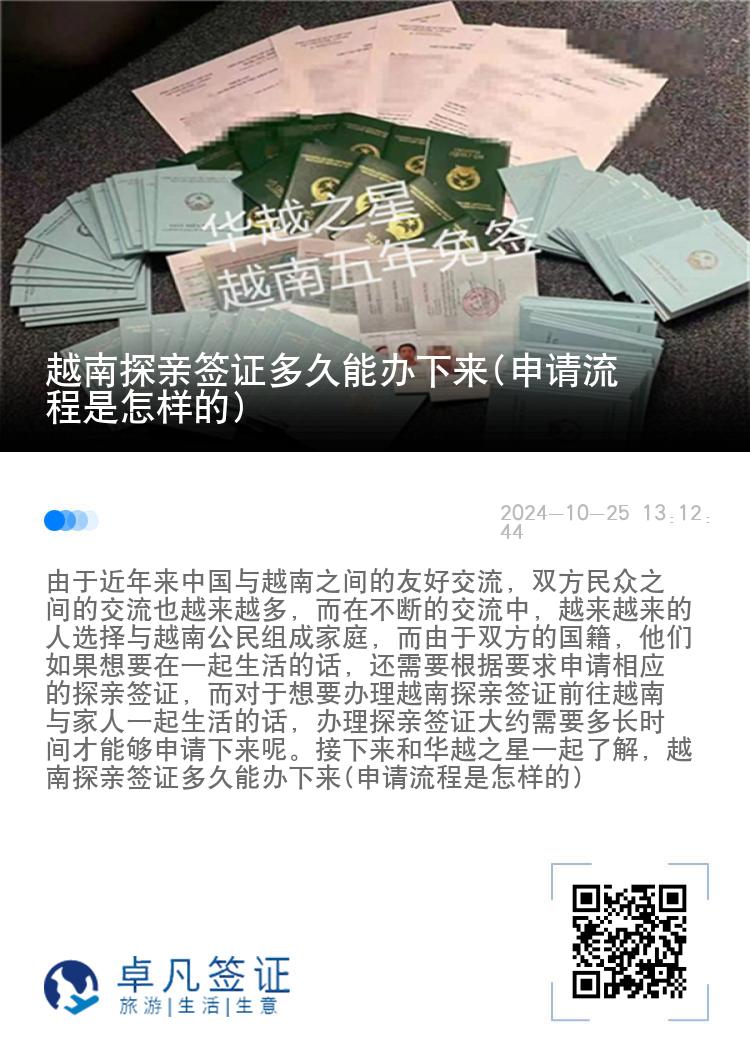 越南探亲签证多久能办下来(申请流程是怎样的)