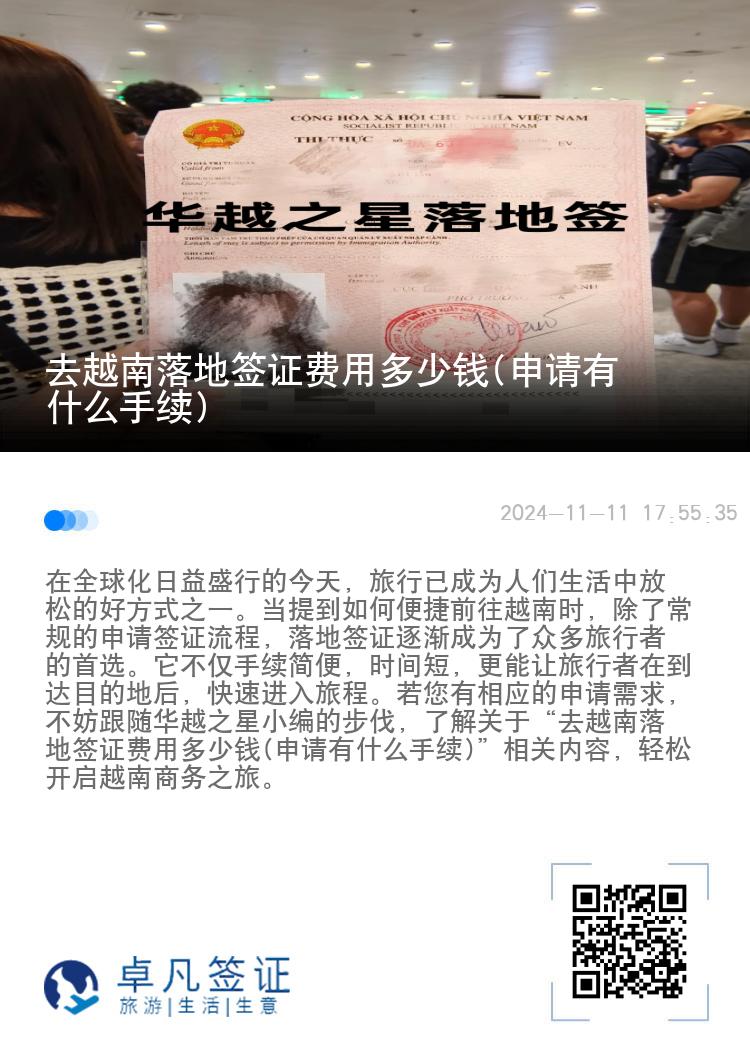 去越南落地签证费用多少钱(申请有什么手续)