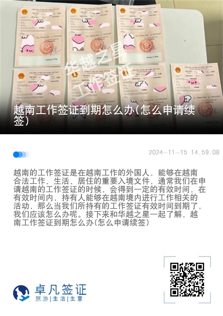 越南工作签证到期怎么办(怎么申请续签)