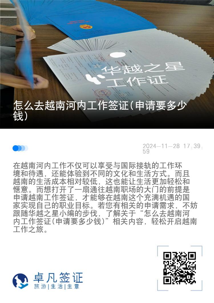 怎么去越南河内工作签证(申请要多少钱)