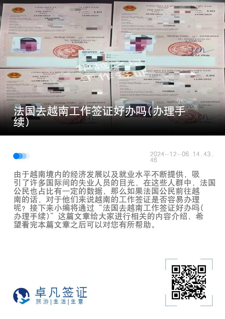 法国去越南工作签证好办吗(办理手续)